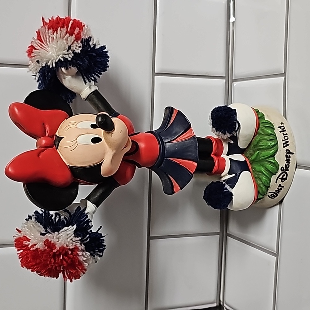 DISNEY Minnie Mouse Cheerleader Bobble Figurine